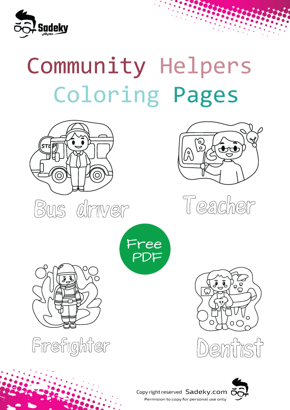 community helpers coloring pages free 