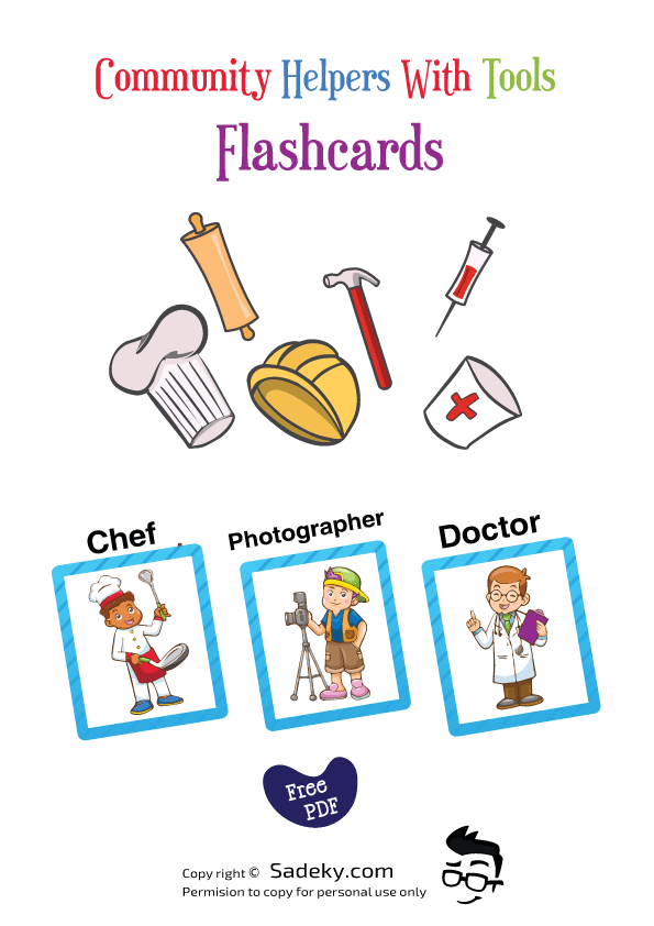 Free Community Helpers And Their Tools Flashcards