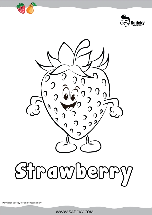 Fruits coloring pages for kindergarten