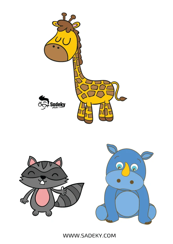 Animals cute drawings