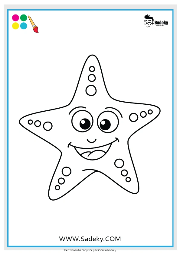 Cute drawings printable - sea star