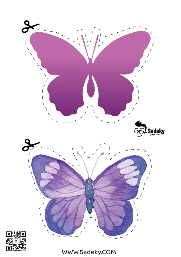 Printable picture of a butterfly purple