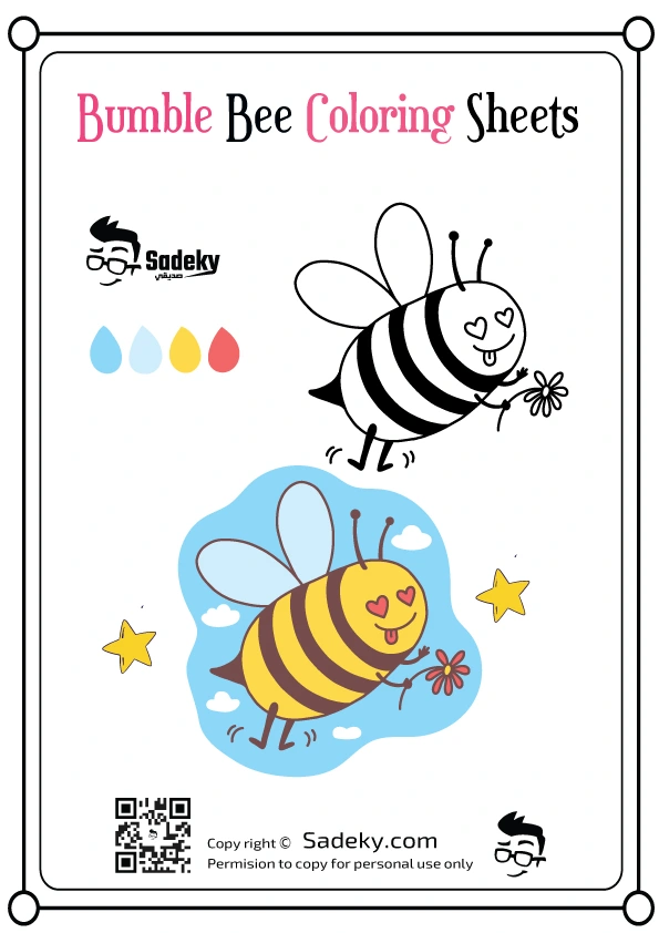Coloring Page Bees printable