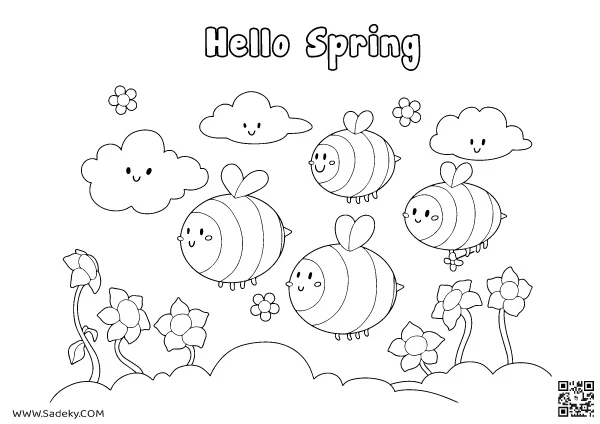 Spring season drawing