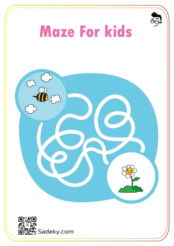 bumble bee maze for kids