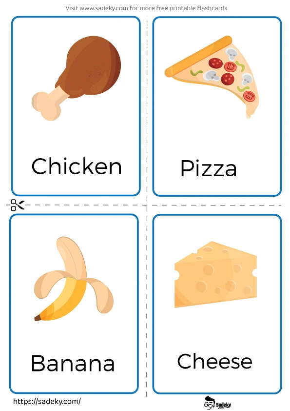 Food vocabulary flashcards 