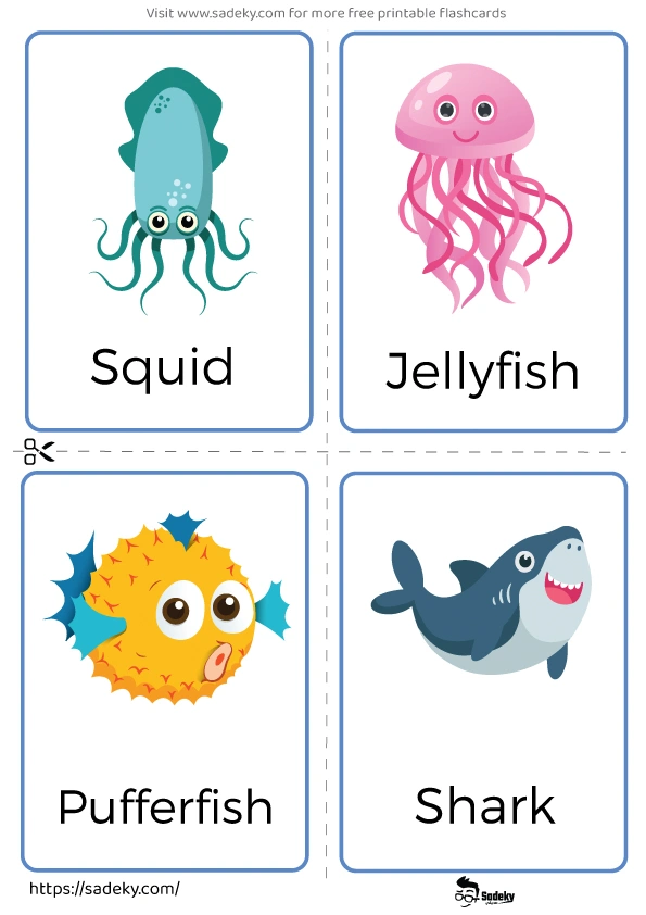 12 Ocean Animals Flashcards Printable Free For Kids Sadeky 12 Ocean Animals Flashcards Printable Free For Kids Sadeky