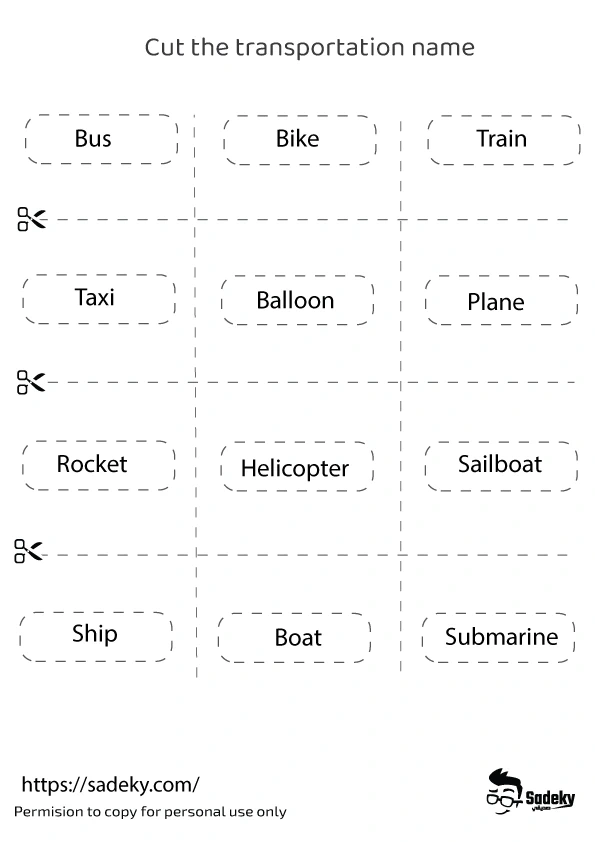 Transport Names sheet