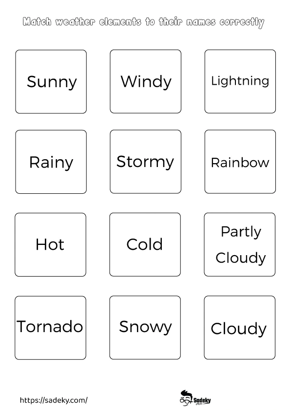 weather names sheet 