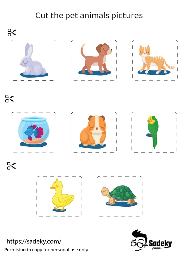 pet animals worksheets for kindergarten