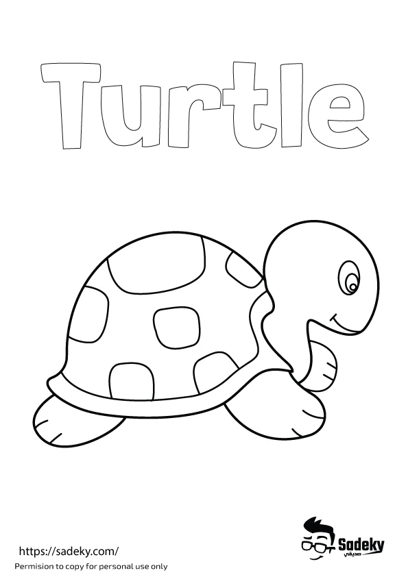 Turtle coloring sheet