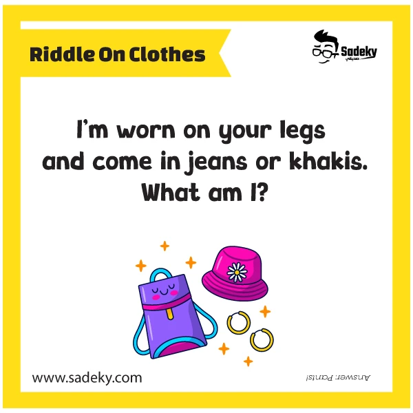 Funny riddles on clothes for kids