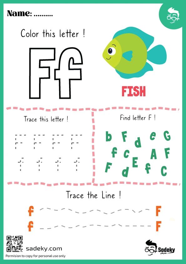 free printable letter f worksheets for kindergarten