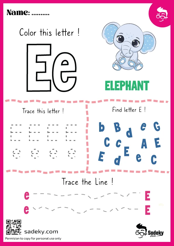 FREE Letter E Worksheets for Preschool! ⋆ The Hollydog Blog