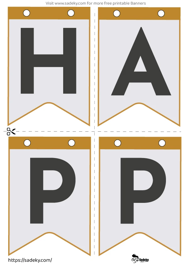 Happy New Year Banner Free Printable
