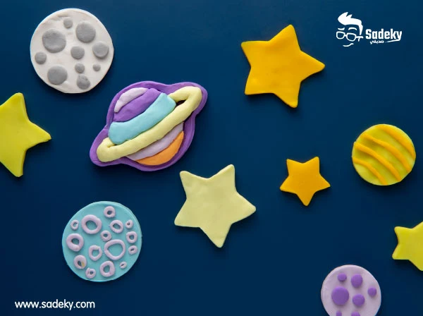 Planets and Star Play dough