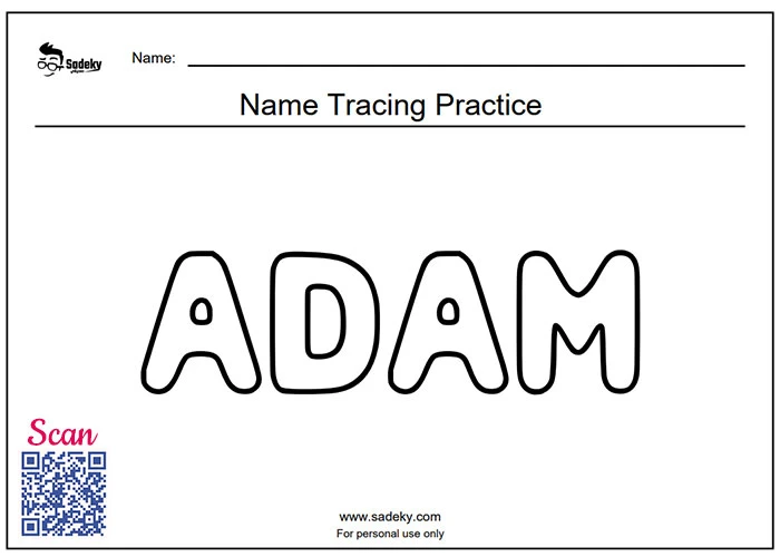 Free editable name coloring Page