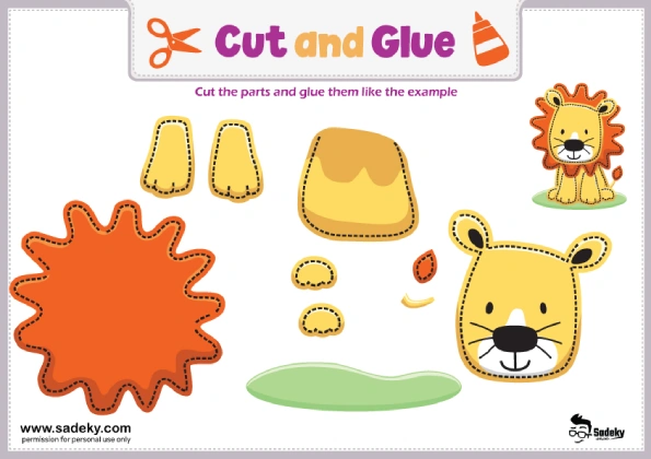 easy paper animals to cut and glue