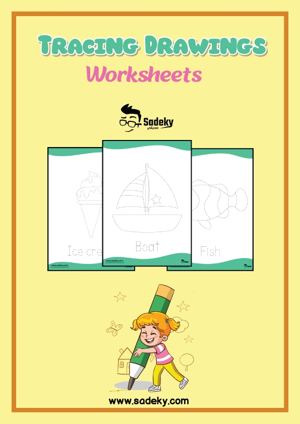 tracing drawing worksheets for kids