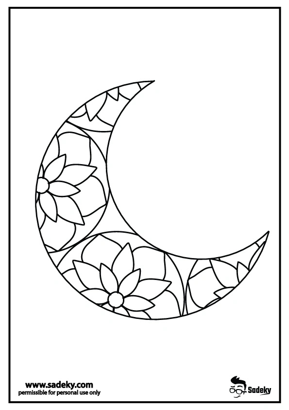crescent coloring worksheets printable