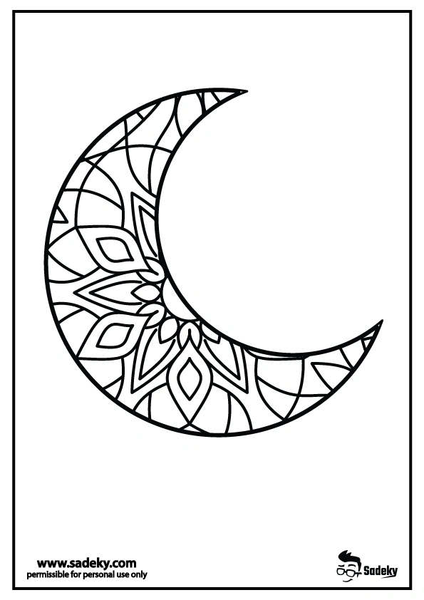 cresent coloring pages for kids