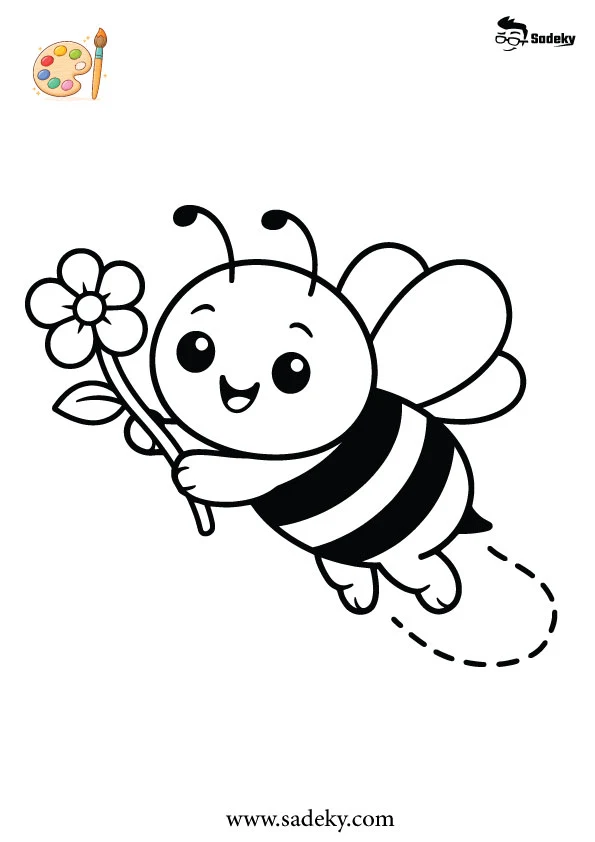 bee coloring page