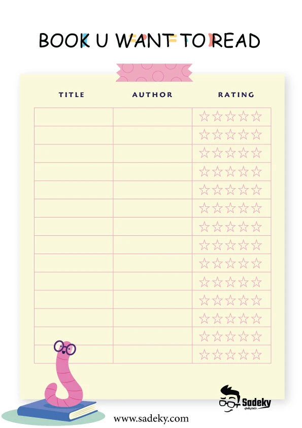 Free summer reading log printable book list for kids