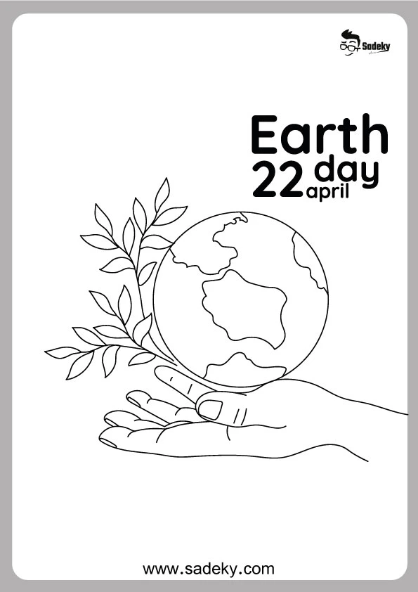 earth day 22 April coloring page 