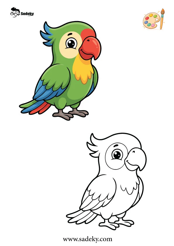 parrot coloring page