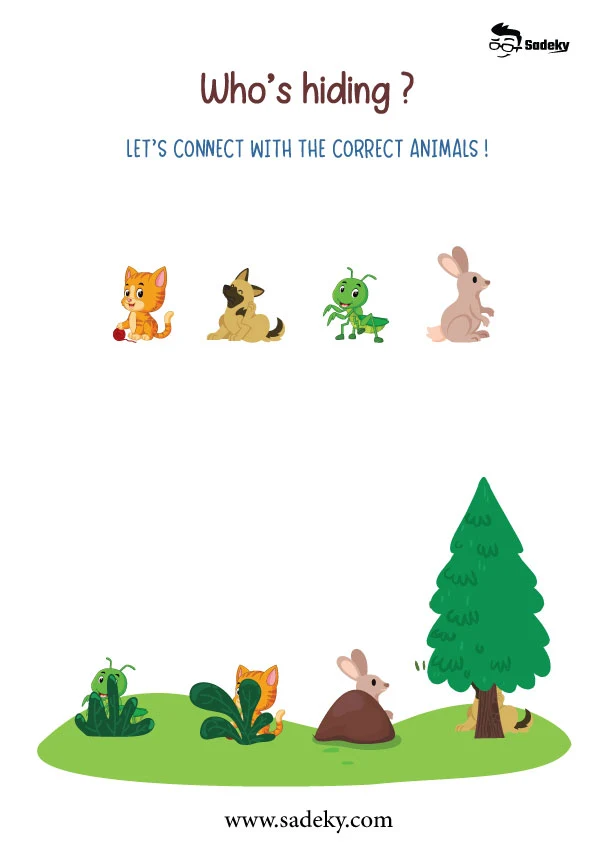 animals hidden in the garden