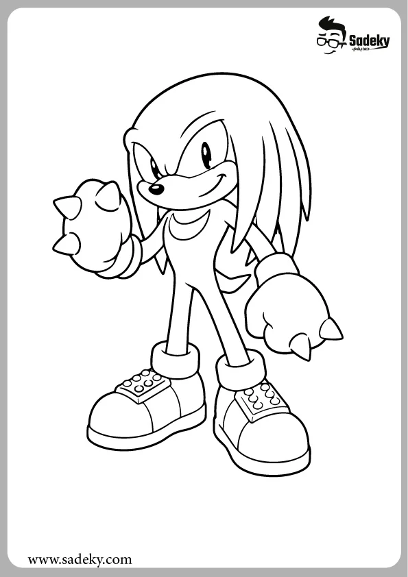 Knuckles Coloring Page