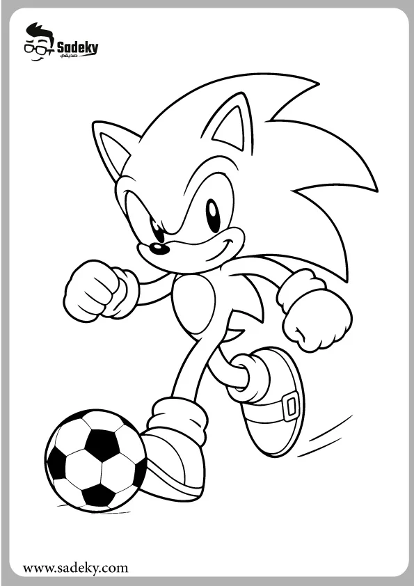 Sonic Running Coloring Page