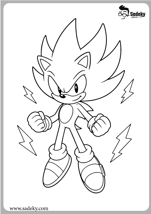 Super Sonic the Hedgehog Coloring Pages