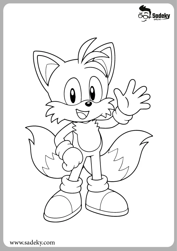 Tails the Fox Coloring Pages