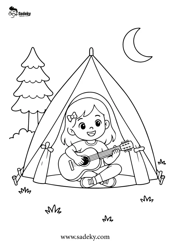 free printable summer camp coloring pages
