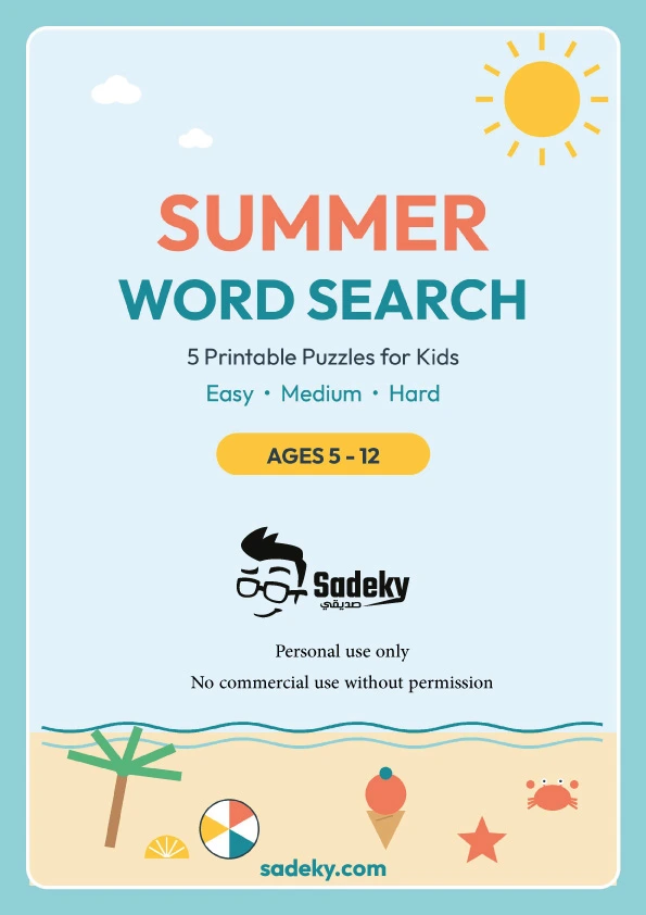 Summer Word Search Printable