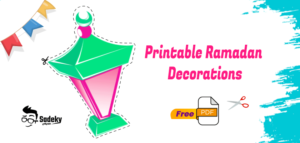 Free Printable lantern Ramadan Decorations | 3D lantern paper template