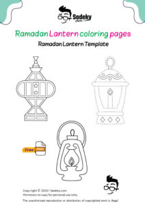 Free Ramadan Lantern Template Printable PDF | Sadeky