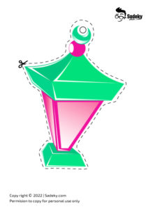 تجهيزات رمضان زينة جاهزة للطباعة باترون فانوس - Decorate with paper lanterns - Free Paper lantern pattern
