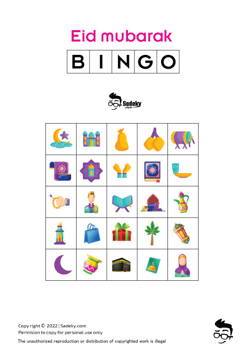 Free Eid bingo game for fun
