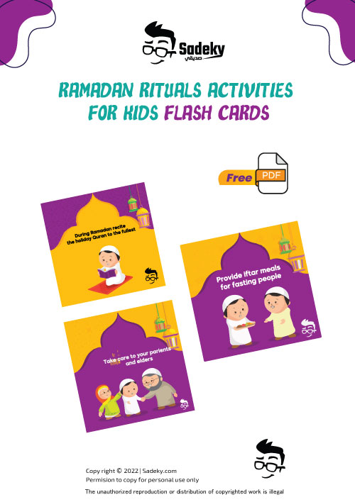 Ramadan Rituals For Kids Flash Cards