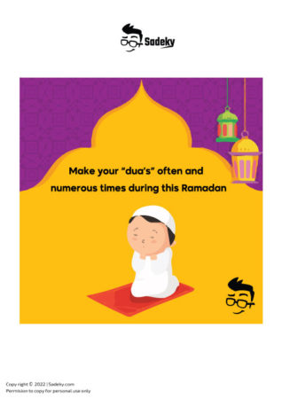 9 Ramadan Rituals For Kids Flash Cards PDF | Sadeky