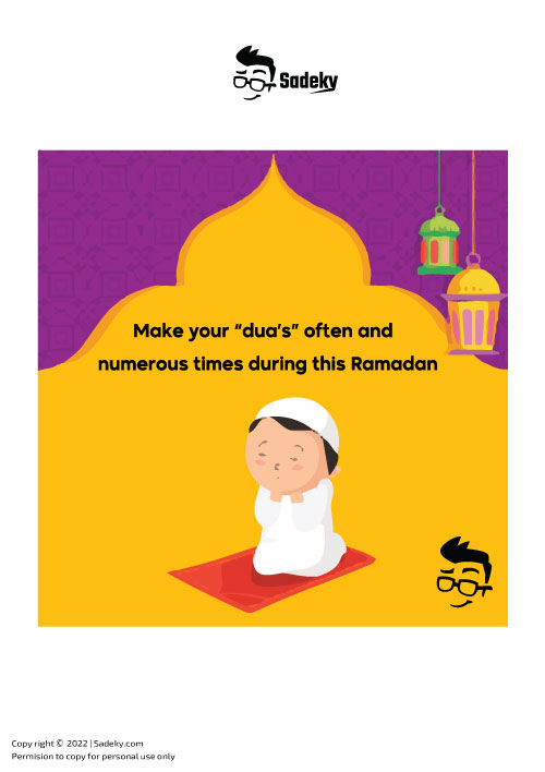 Ramadan rituals for Muslim kids