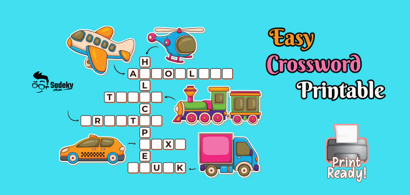 Free Easy Crossword Printable With Answers for kids