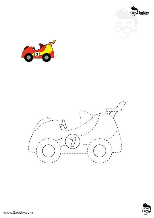 Car tracing pictures and coloring