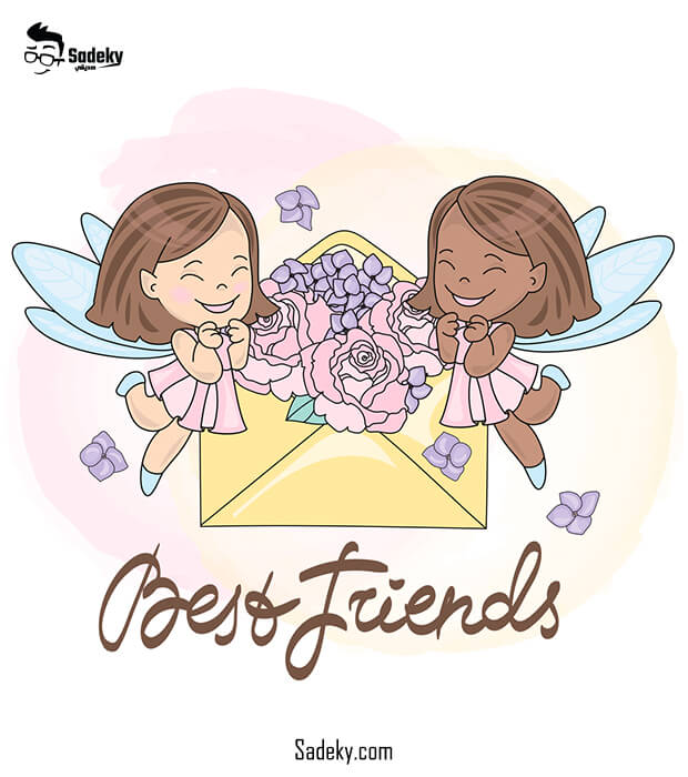 صديقات كرتون كيوت رمزيات صديقات