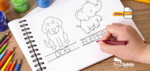 Free Printable Easy Animals Trace and color