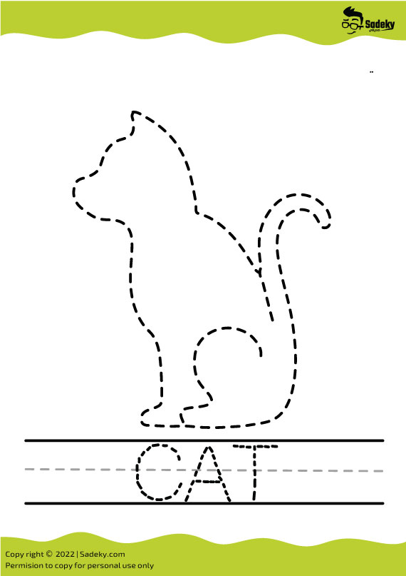 tracing word cat
