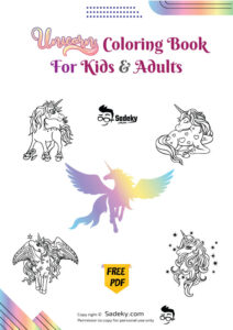 Unicorn coloring book Pdf Free Download For Adults