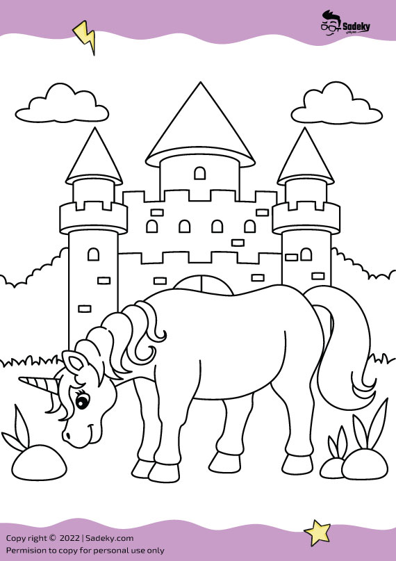 fancy unicorn coloring pages